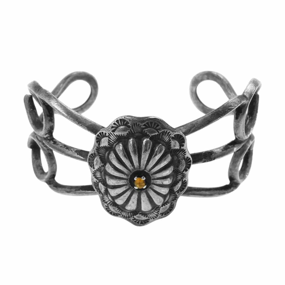 BIGHAND ビッグハンド 石付き コンチョ バングル シルバー系【中古】