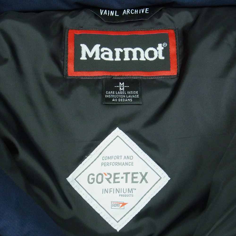 VAINL ARCHIVE ヴァイナルアーカイブ MAEMOT マーモット 20AW TOMQJL34VA PUFF HOOD DOWN JACKET 着脱可能フード付き パフ フーディ ダウン ジャケット ダークネイビー系 M【新古品】【未使用】【中古】
