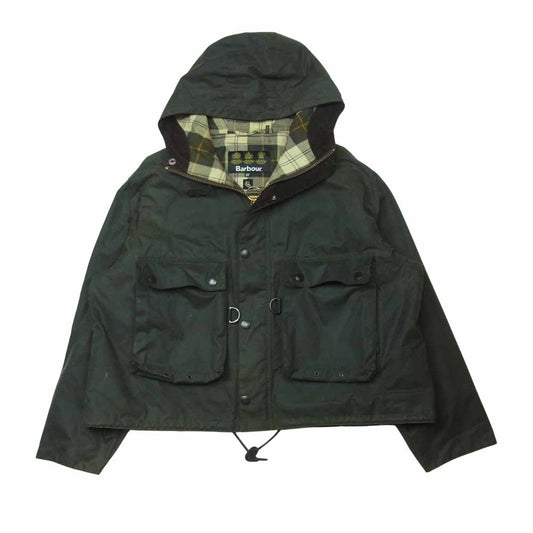Barbour バブアー 1902277 KAPTAIN SUNSHINE Field Short Hoody Jacket キャプテン サンシャイン フィールド ショート フーディー ジャケット ダークグリーン系 38【中古】