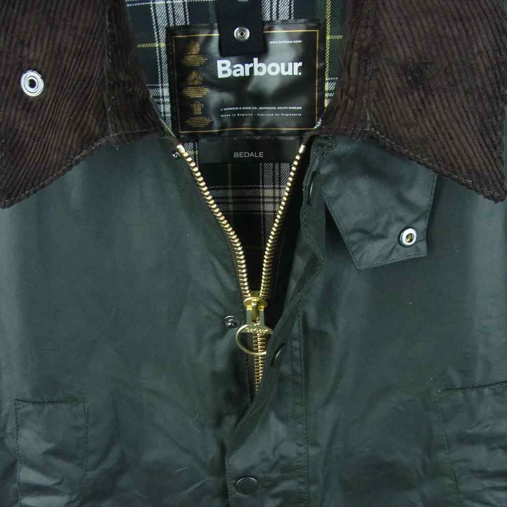 Barbour バブアー 2102060 国内正規品 OS WAX BEDALE オーバーサイズ ワックス ビデイル ジャケット イギリス製 ダークグリーン系 40【中古】