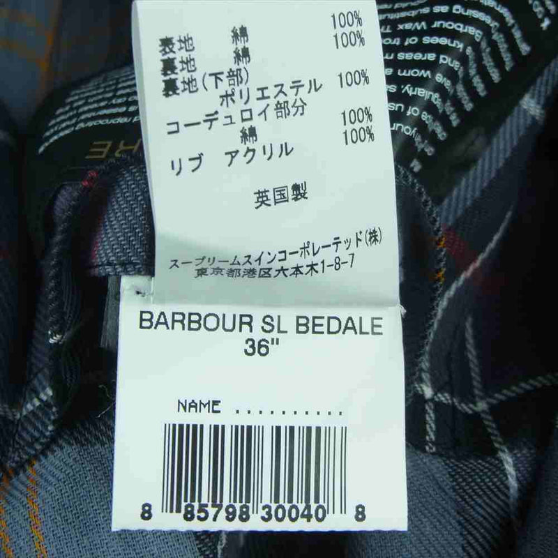 Barbour バブアー 2102051 国内正規品 SL Bedale スリムフィット ビデイル オイルド ジャケット コート イギリス製 ブラック系 36【美品】【中古】
