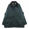 Barbour バブアー MWX1960SG91 United Arrows ユナイテッドアローズ TRANSPORT CASUAL Waxed Cotton Adjustable Coat ワックスド コットン アジャスタブル コート ダークグリーン系 38【美品】【中古】
