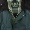 Barbour バブアー MWX1960SG91 United Arrows ユナイテッドアローズ TRANSPORT CASUAL Waxed Cotton Adjustable Coat ワックスド コットン アジャスタブル コート ダークグリーン系 38【美品】【中古】