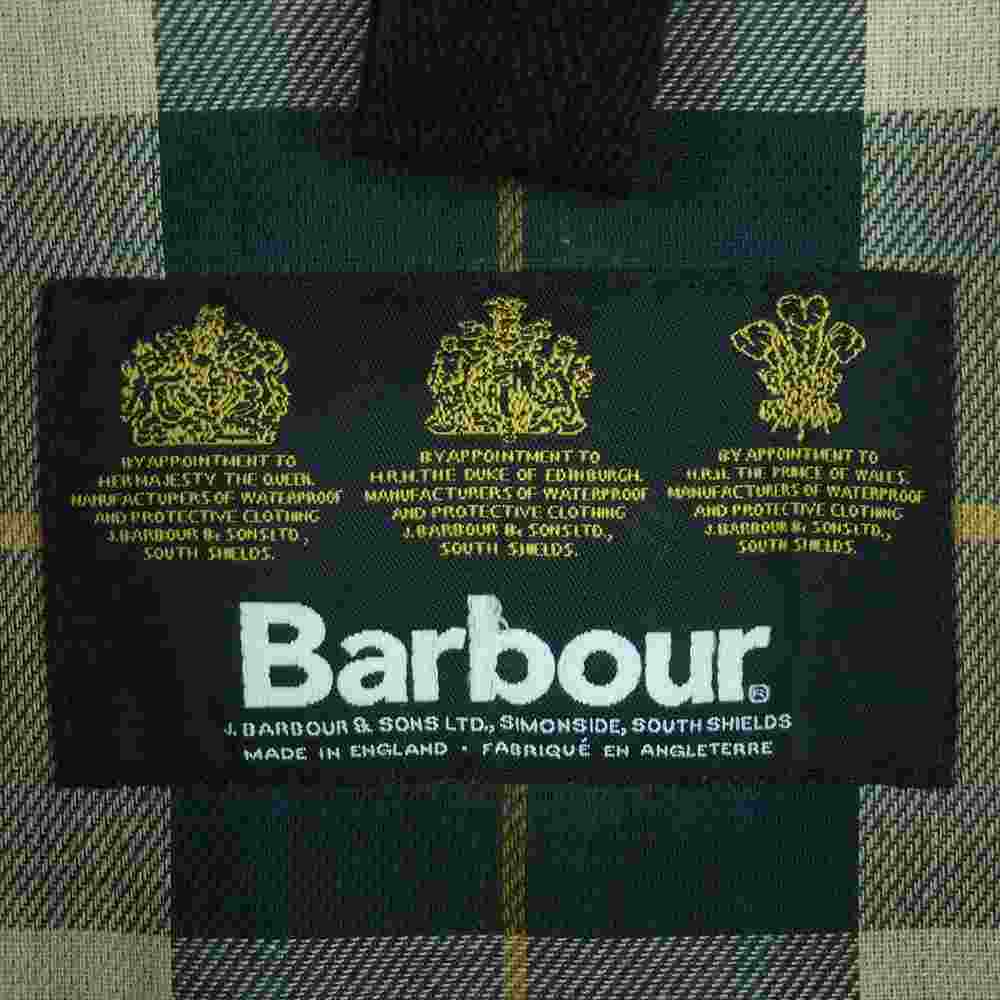 Barbour バブアー MWX1960SG91 United Arrows ユナイテッドアローズ TRANSPORT CASUAL Waxed Cotton Adjustable Coat ワックスド コットン アジャスタブル コート ダークグリーン系 38【美品】【中古】