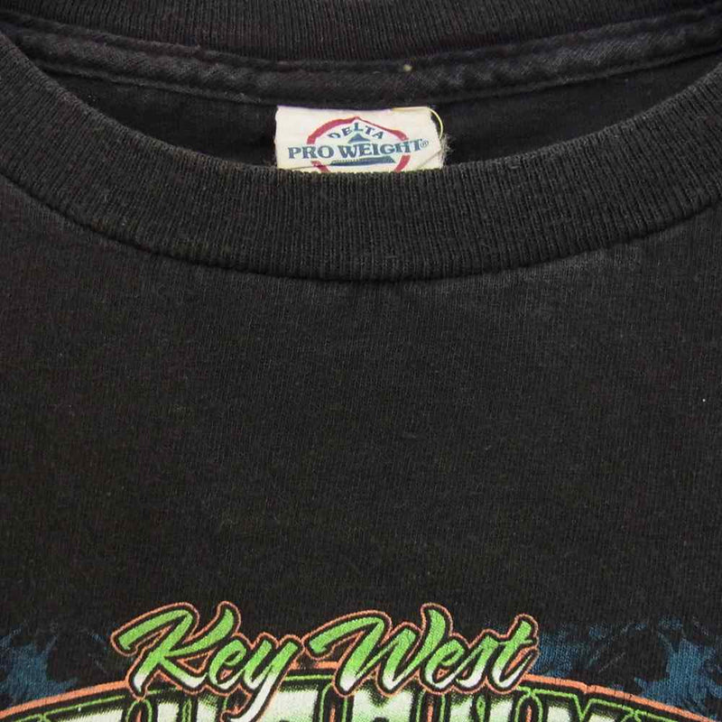 ヴィンテージ KEY WEST SOUTHERNMOST RIDER プリント ロングスリーブ  Tシャツ ブラック系 M【中古】