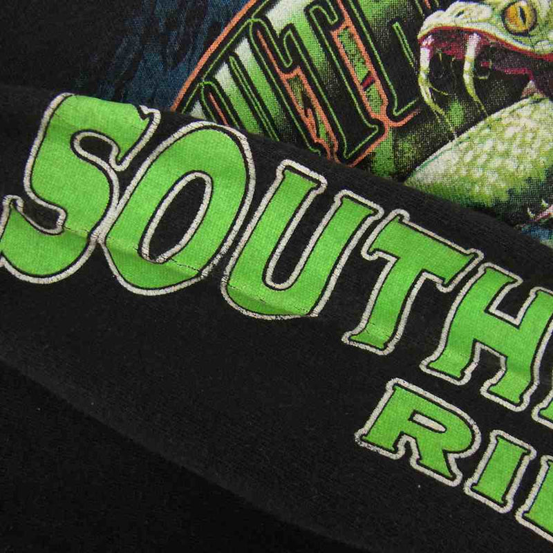 ヴィンテージ KEY WEST SOUTHERNMOST RIDER プリント ロングスリーブ  Tシャツ ブラック系 M【中古】