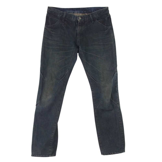 ISAMUKATAYAMA BACKLASH イサムカタヤマバックラッシュ 1172-02 パイソンレザーポケット 立体ダーツ デニム パンツ ブルー系 M【中古】