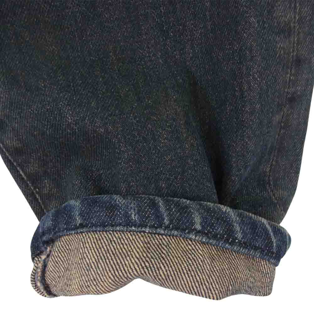 ISAMUKATAYAMA BACKLASH イサムカタヤマバックラッシュ 1172-02 パイソンレザーポケット 立体ダーツ デニム パンツ ブルー系 M【中古】
