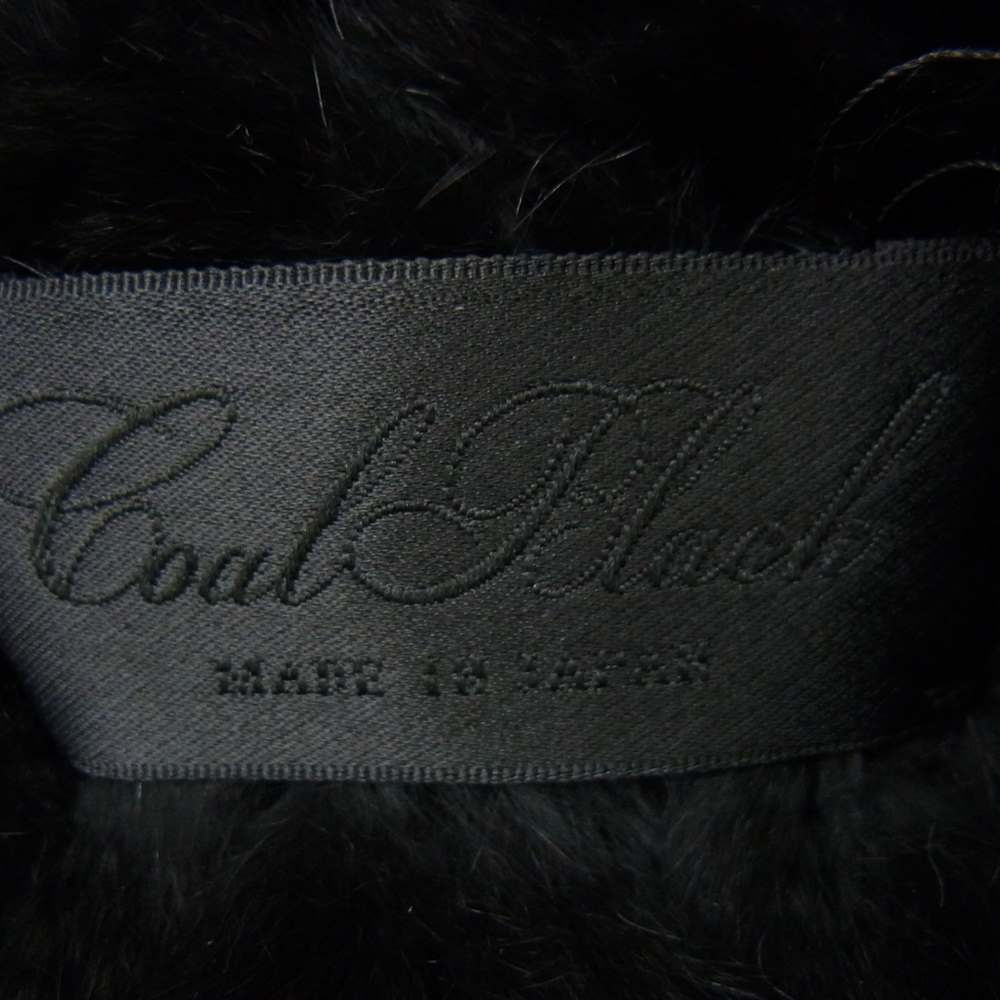 Coal Black コールブラック 総ラビットファー カウレザー切替 ジップアップ ジャケット ブラック系 M【中古】