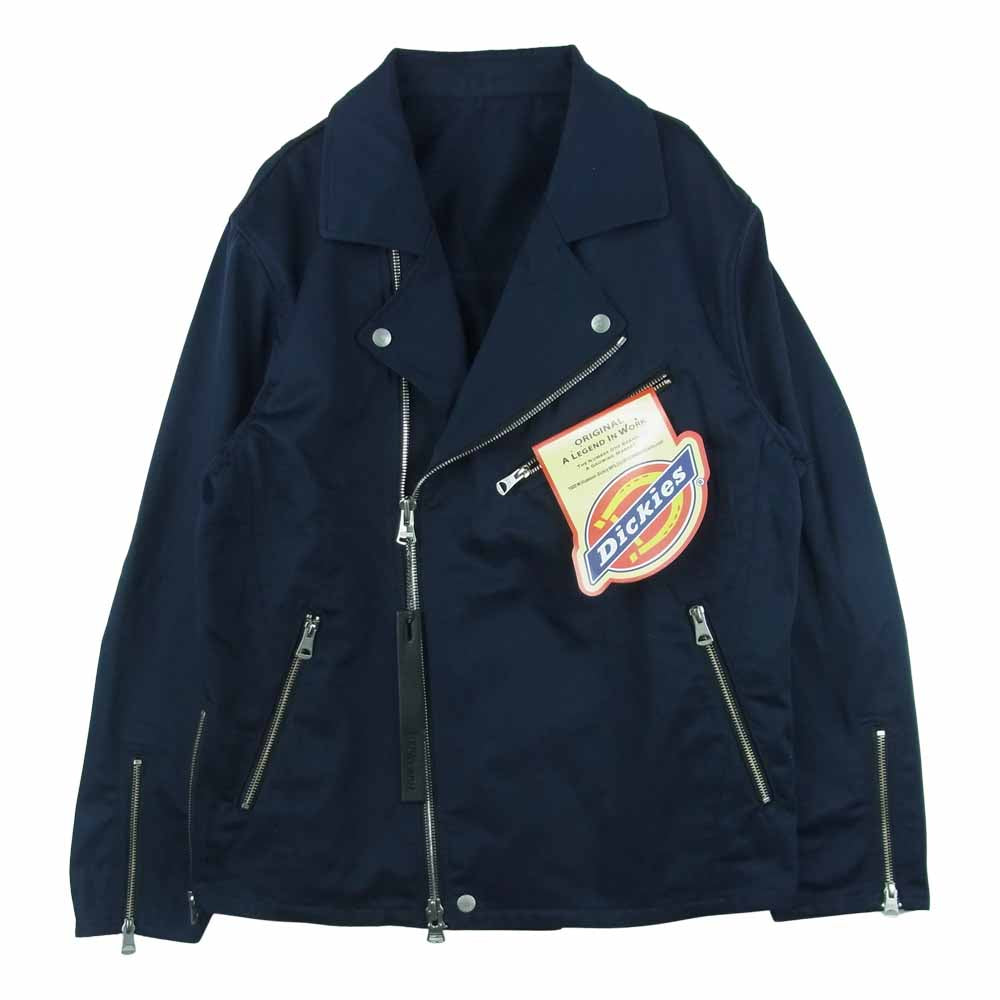 ISAMUKATAYAMA BACKLASH イサムカタヤマバックラッシュ Dickies ディッキーズ D2001-02 ライダース ３ポケット サイドジップ ジャケット ネイビー系 M【美品】【中古】