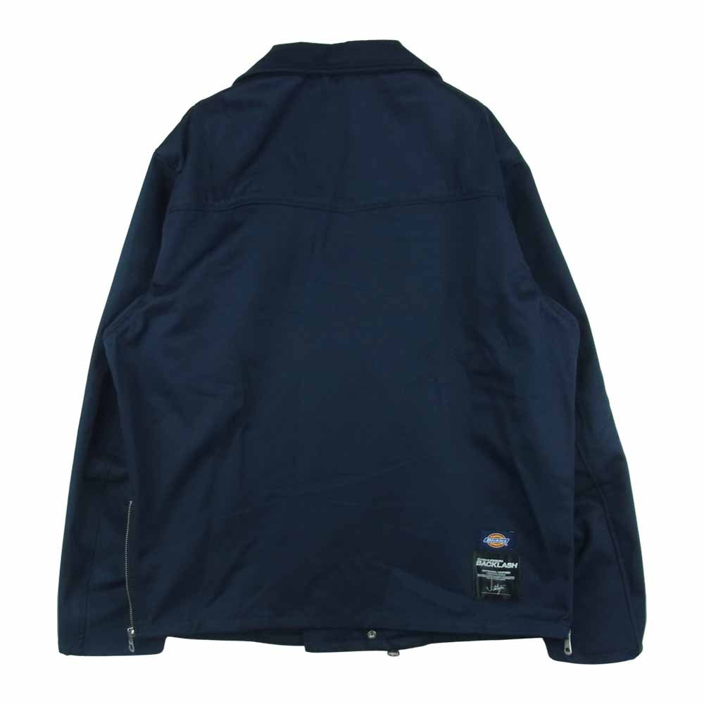 ISAMUKATAYAMA BACKLASH イサムカタヤマバックラッシュ Dickies ディッキーズ D2001-02 ライダース ３ポケット サイドジップ ジャケット ネイビー系 M【美品】【中古】