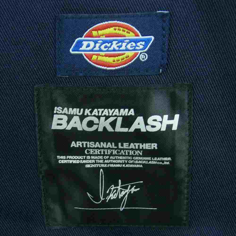 ISAMUKATAYAMA BACKLASH イサムカタヤマバックラッシュ Dickies ディッキーズ D2001-02 ライダース ３ポケット サイドジップ ジャケット ネイビー系 M【美品】【中古】