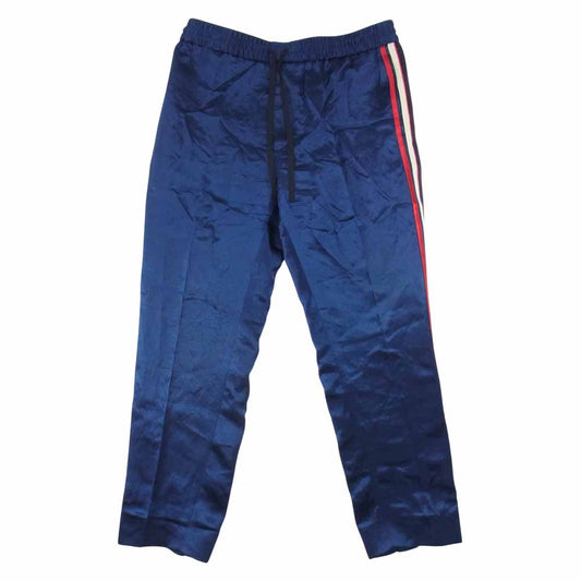 GUCCI グッチ 18SS 495697 Z79IA  国内正規品 ストライプ アセテート ジョギング パンツ ブルー系 46【中古】