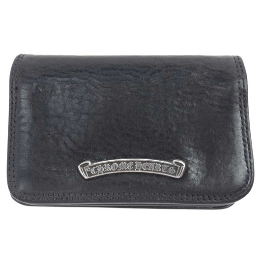 CHROME HEARTS クロムハーツ（原本無） CARD CASE グロメット付き カードケース ブラック系【中古】