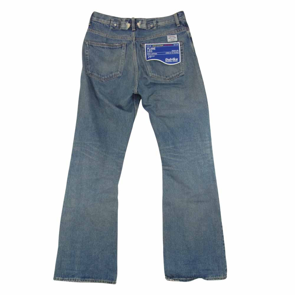 21SS Damage Flare Denim Pants ダメージ フレア デニム パンツ インディゴブルー系 29【中古】