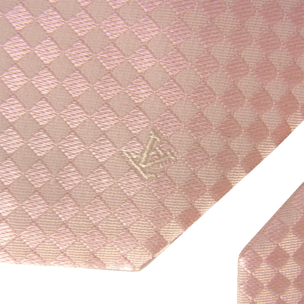 LOUIS VUITTON ルイ・ヴィトン 格子柄 ネクタイ ピンク系【美品】【中古】