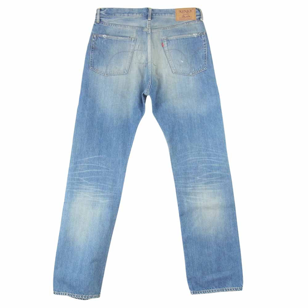 HYSTERIC GLAMOUR ヒステリックグラマー 02221AP06 TH加工 WW2 12.5oz ハードリメイク加工 ダメージ ストレート デニムパンツ インディゴブルー系 32【新古品】【未使用】【中古】