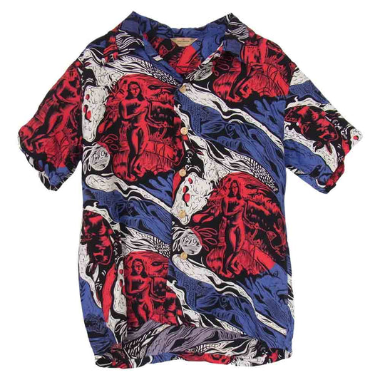 SUN SURF サンサーフ SS36655 SP スペシャル GAUGUIN WOODCUT MYSTIC ゴーギャン ウッドカット ミスティック アロハ シャツ マルチカラー系 M【中古】