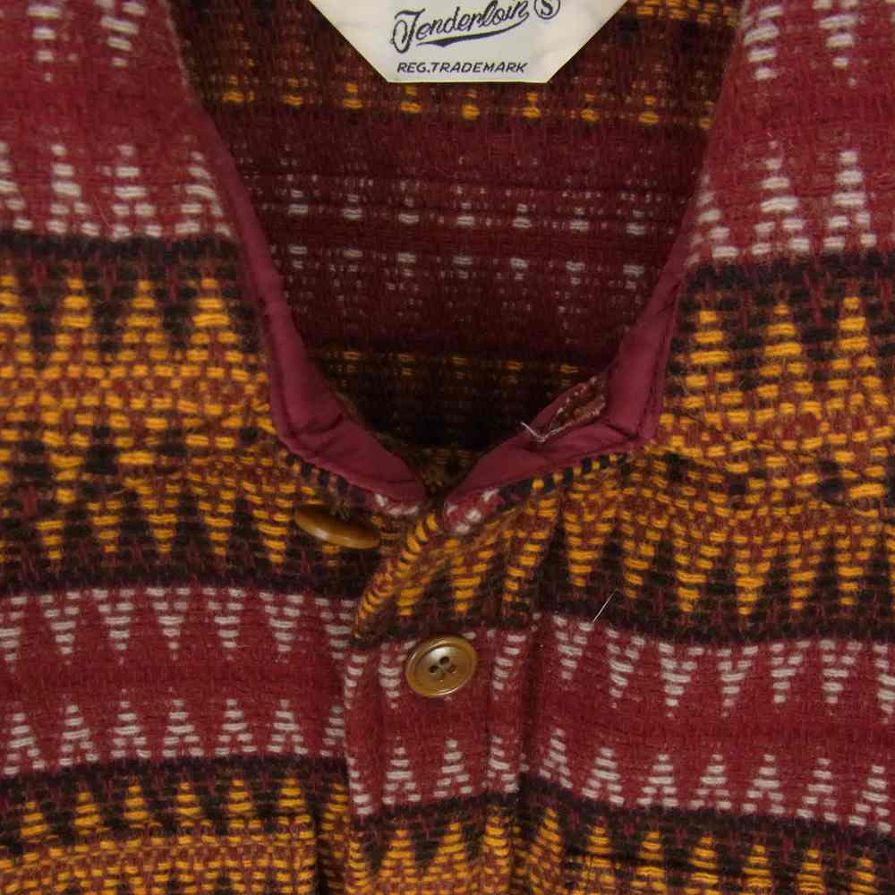 TENDERLOIN テンダーロイン T-INDIAN CPO JKT インディアン ウール シャツ ジャケット エンジ系 S【中古】