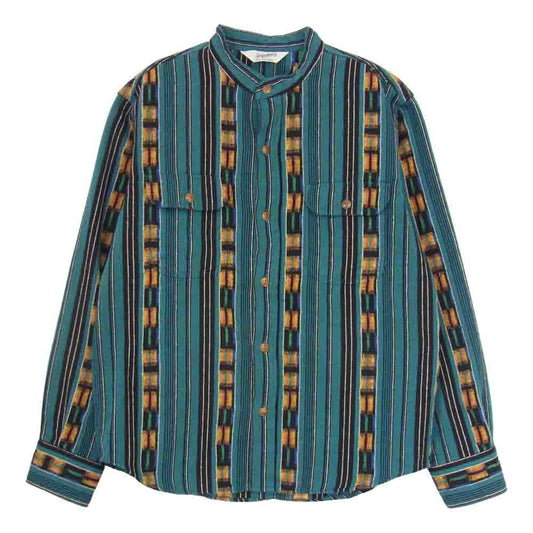 TENDERLOIN テンダーロイン T-GTM STAND SHT グアテマラ スタンドカラー 長袖 シャツ ブルー系 S【中古】