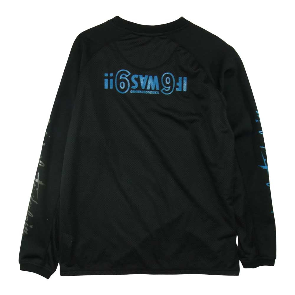 TENDERLOIN テンダーロイン MIX MESH JERSEY PA.C ミックス メッシュ ジャージ IF 6 WAS 9 ii プリント トレーナー ブラック系 S【中古】