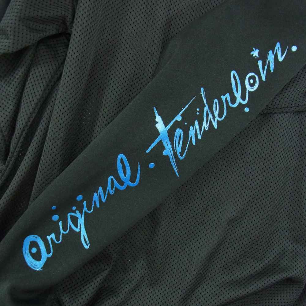 TENDERLOIN テンダーロイン MIX MESH JERSEY PA.C ミックス メッシュ ジャージ IF 6 WAS 9 ii プリント トレーナー ブラック系 S【中古】