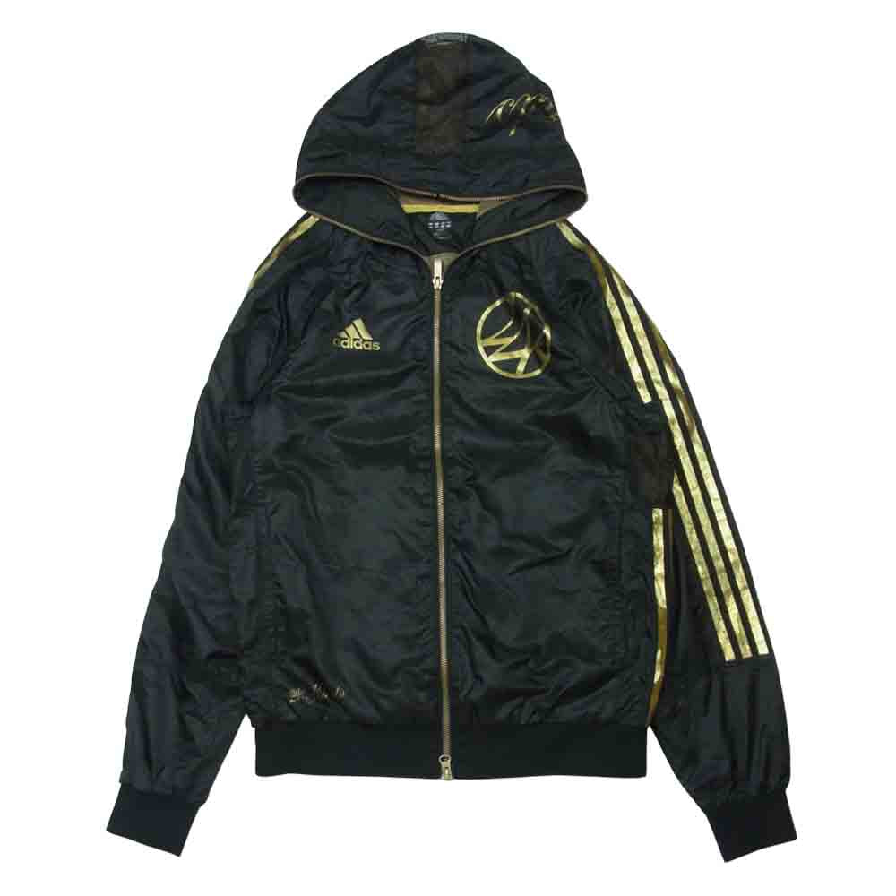 adidas アディダス O74208 JD1049 24karats 24カラッツ ライン ジャージ セットアップ ブラック系 ゴールド系 S【中古】