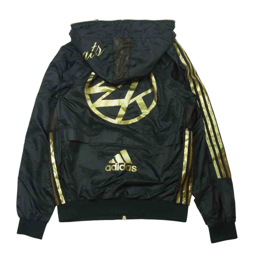 adidas アディダス O74208 JD1049 24karats 24カラッツ ライン ジャージ セットアップ ブラック系 ゴールド系 S【中古】