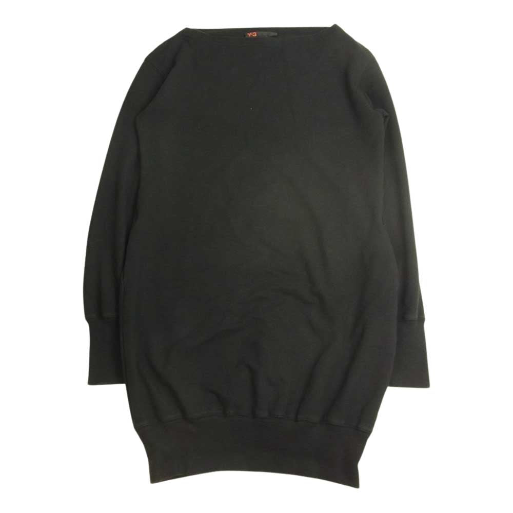 Yohji Yamamoto ヨウジヤマモト Y-3 ワイスリー AK9001 ロゴ刺繍 ボートネック ワンピース ブラック系 S【中古】