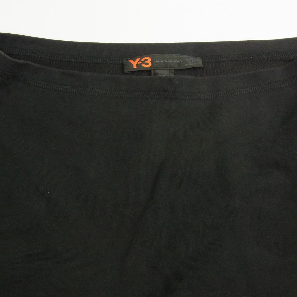 Yohji Yamamoto ヨウジヤマモト Y-3 ワイスリー AK9001 ロゴ刺繍 ボートネック ワンピース ブラック系 S【中古】