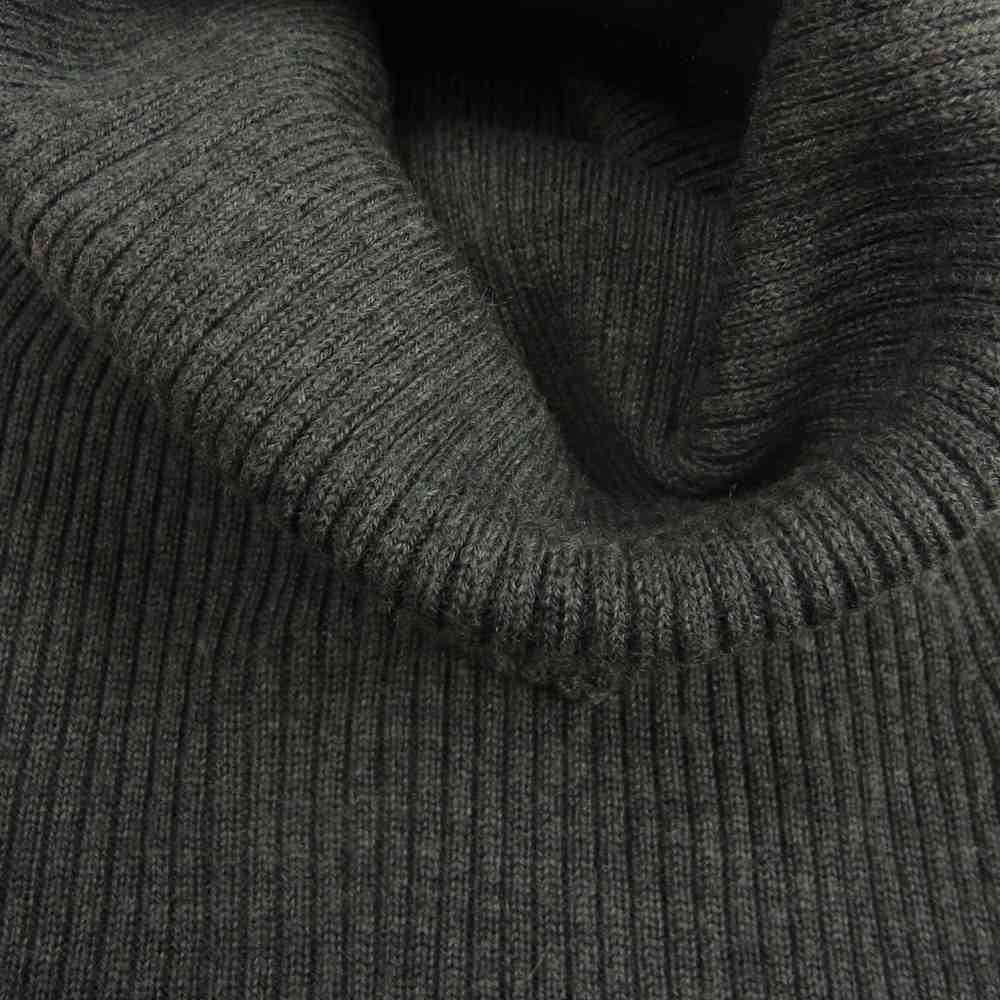 Yohji Yamamoto ヨウジヤマモト ファム 13AW FQ-K33-16 バイカラー ロングタートルネック リブウール ニット グレー系 2【中古】
