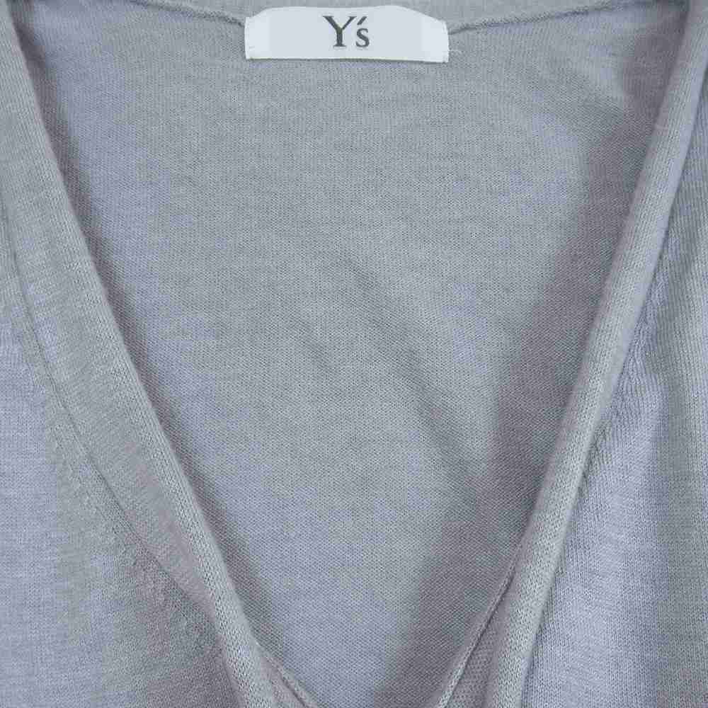 Yohji Yamamoto ヨウジヤマモト Y's ワイズ MT-K13-073 コットンアクリル ジップカーディガン グレー系 L【中古】
