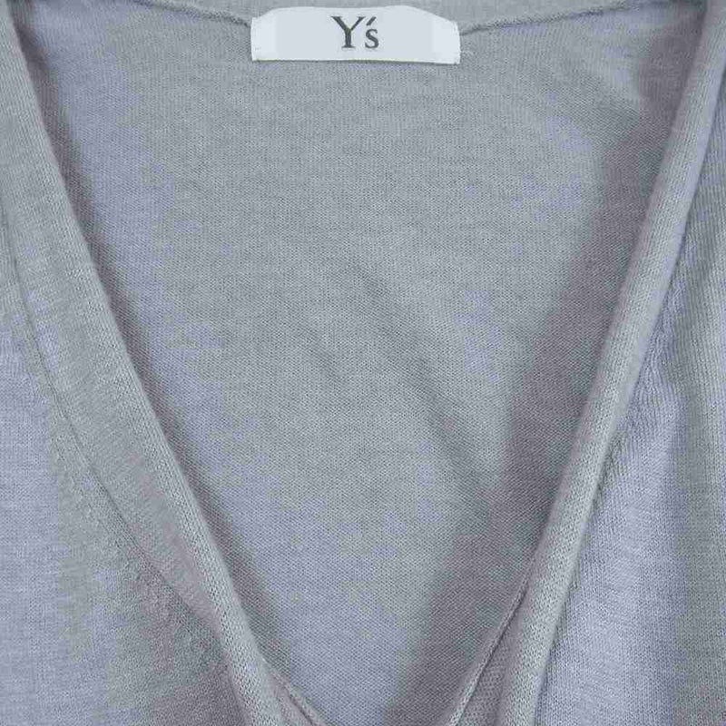 Yohji Yamamoto ヨウジヤマモト Y's ワイズ MT-K13-073 コットンアクリル ジップカーディガン グレー系 L【中古】
