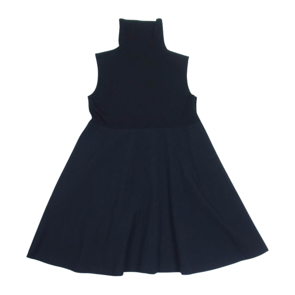 Yohji Yamamoto ヨウジヤマモト ファム 13AW FQ-D01-809 ハイネック ニット切替 ノースリーブ フレア ワンピース ブラック系 1【中古】