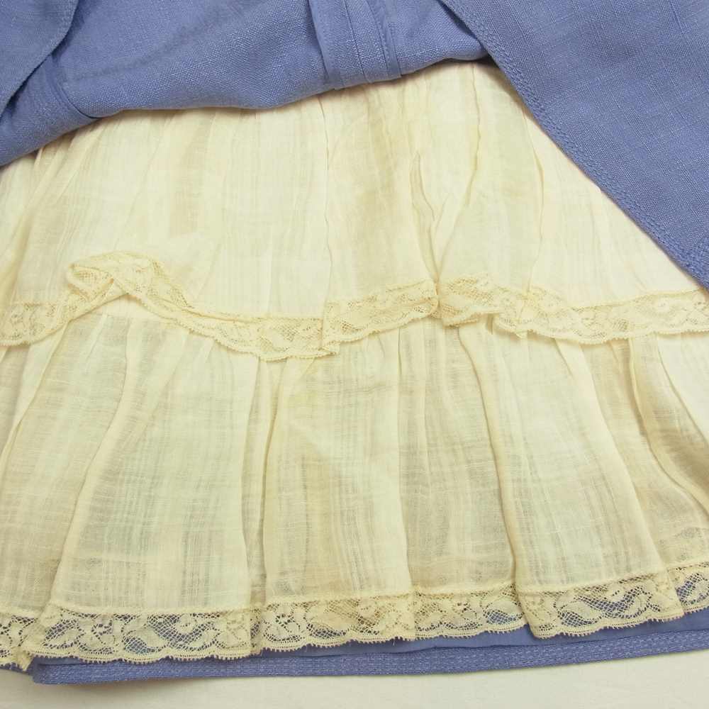 LOUIS VUITTON ルイ・ヴィトン LVJグループ国内正規品 シルク リネン レイヤード スカート ブルー系 36【中古】