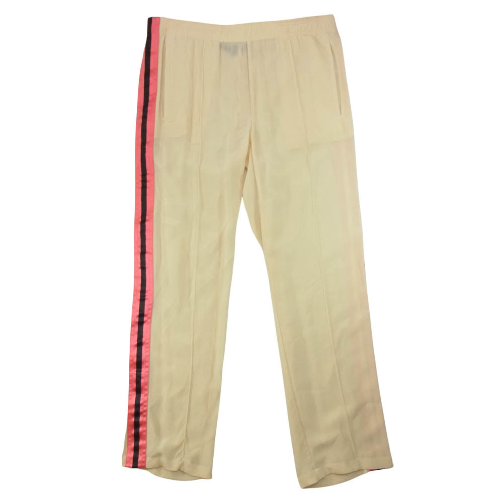 GUCCI グッチ 129299 ZH204 シルク サイドライン パンツ ベージュ系 40【中古】