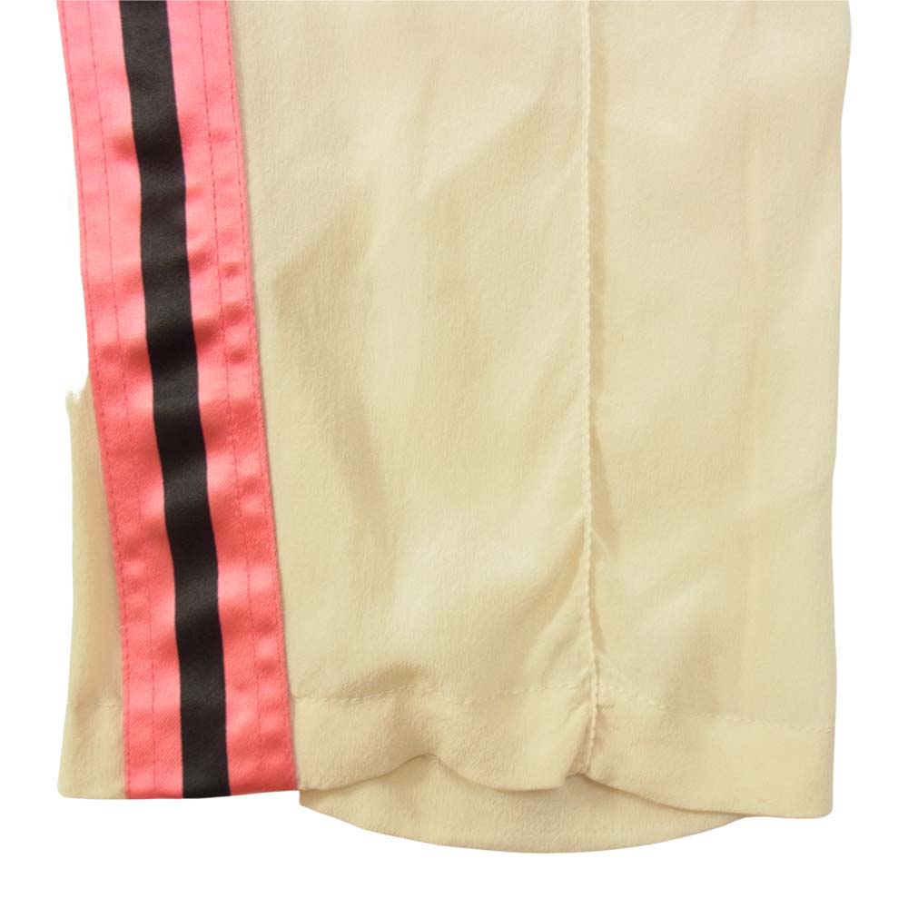 GUCCI グッチ 129299 ZH204 シルク サイドライン パンツ ベージュ系 40【中古】
