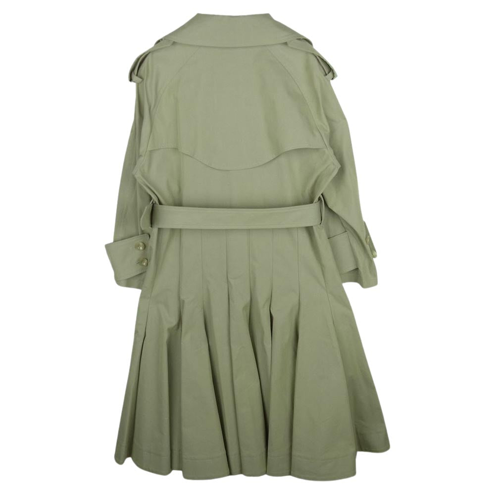 Yohji Yamamoto ヨウジヤマモト FI-C51-001 REGULATION レギュレーション コットンギャバ フレア プリーツ トレンチ コート グレイッシュベージュ系 3【中古】