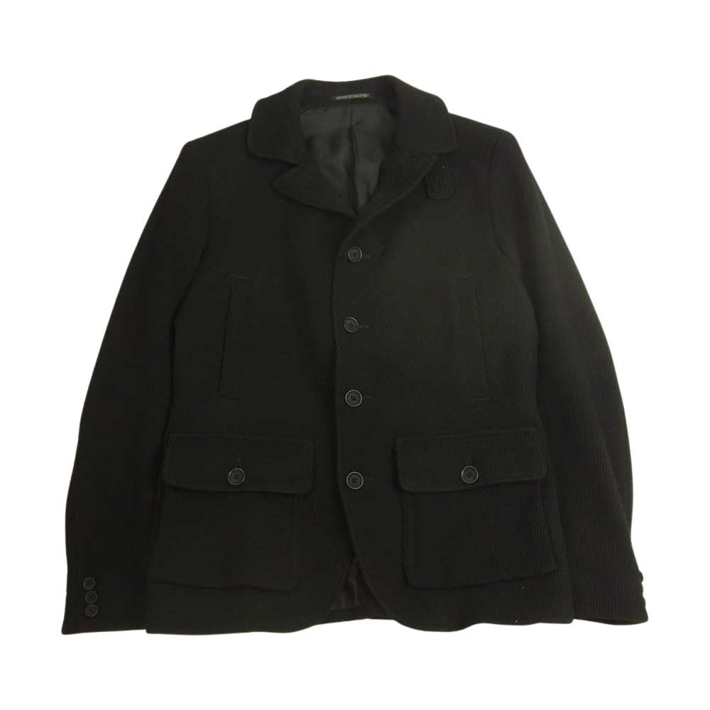 Yohji Yamamoto POUR HOMME ヨウジヤマモトプールオム 13AW HQ-J14-105 綾織ウール 4ポケット ショートコート ブラック系 4【中古】