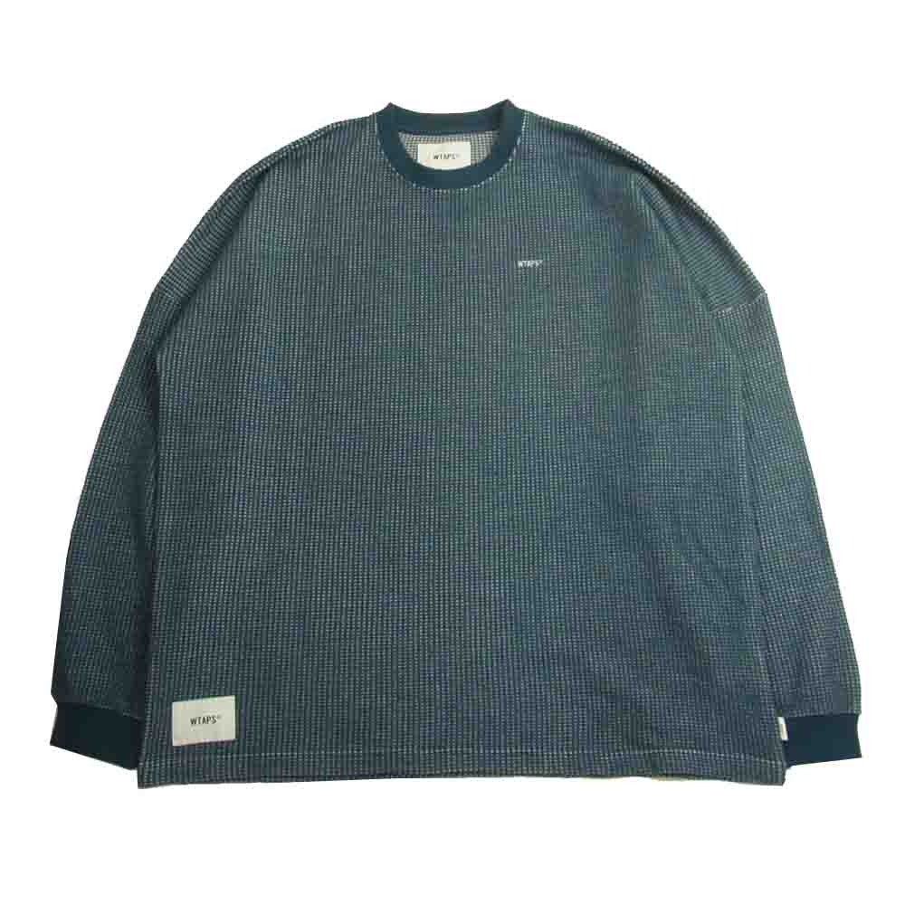 WTAPS ダブルタップス 21AW 212atdt-csm30 WAFFLE / LS / PEAC ワッフル サーマル カットソー ネイビー系 3【中古】