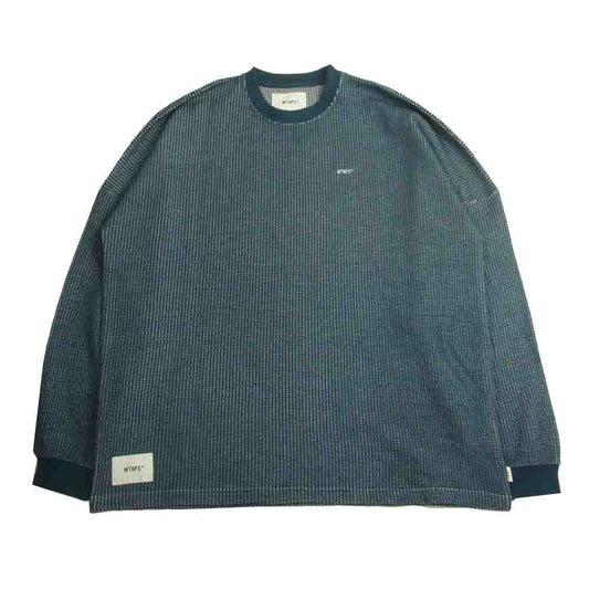 WTAPS ダブルタップス 21AW 212atdt-csm30 WAFFLE / LS / PEAC ワッフル サーマル カットソー ネイビー系 3【中古】