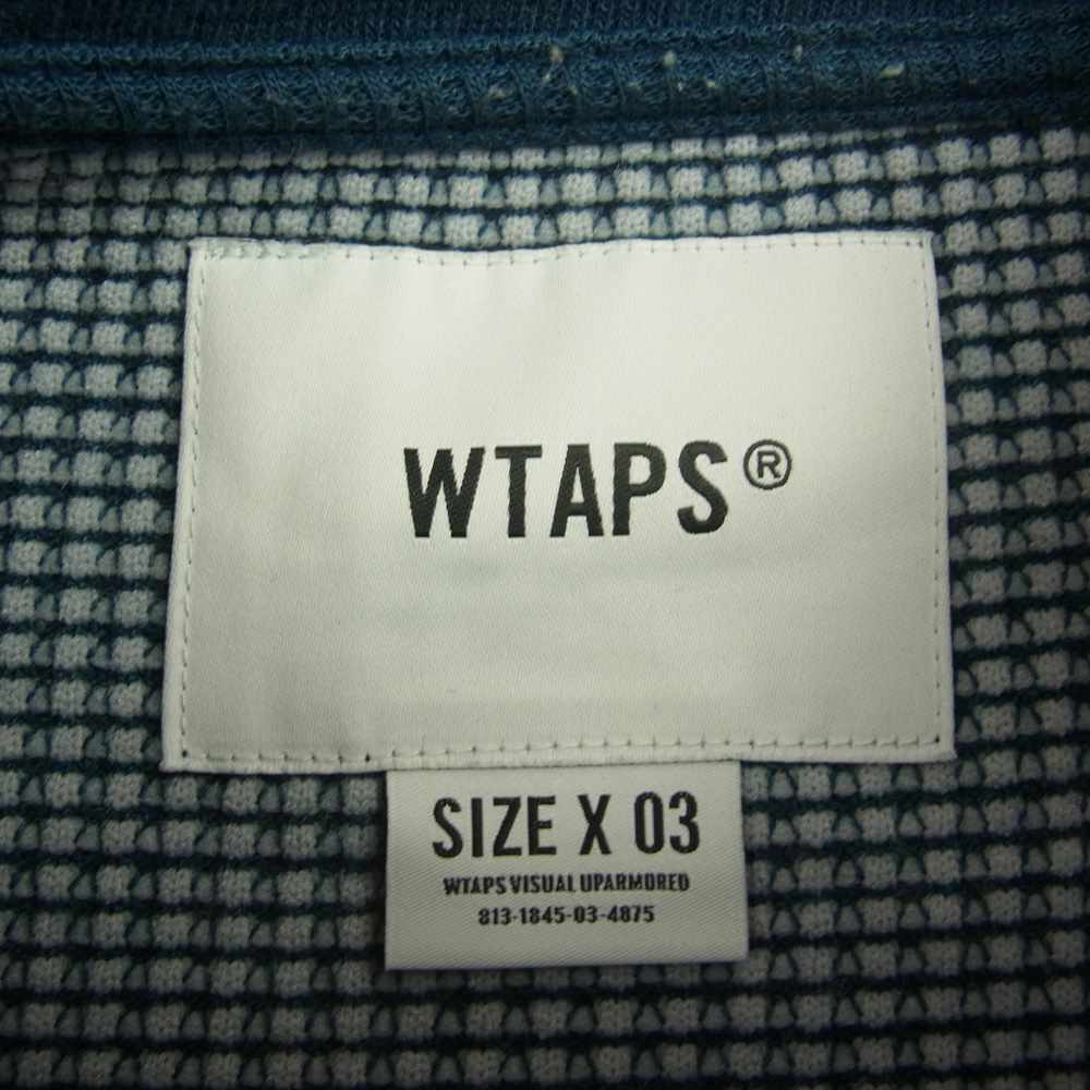 WTAPS ダブルタップス 21AW 212atdt-csm30 WAFFLE / LS / PEAC ワッフル サーマル カットソー ネイビー系 3【中古】