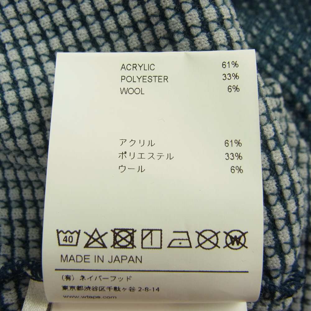 WTAPS ダブルタップス 21AW 212atdt-csm30 WAFFLE / LS / PEAC ワッフル サーマル カットソー ネイビー系 3【中古】
