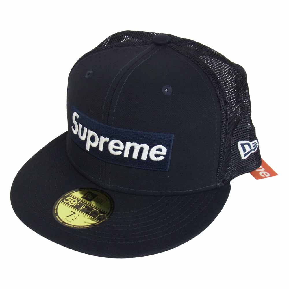Supreme シュプリーム 22SS box logo mesh back new era ボックスロゴ メッシュ バック ニューエラ キャップ ダークネイビー系 59.6cm【新古品】【未使用】【中古】
