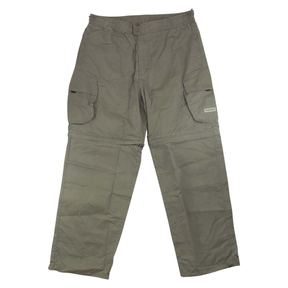 Supreme シュプリーム 22SS cargo zip-off cinch pant カーゴ ジップオフ パンツ グレー系 XL【極上美品】【中古】