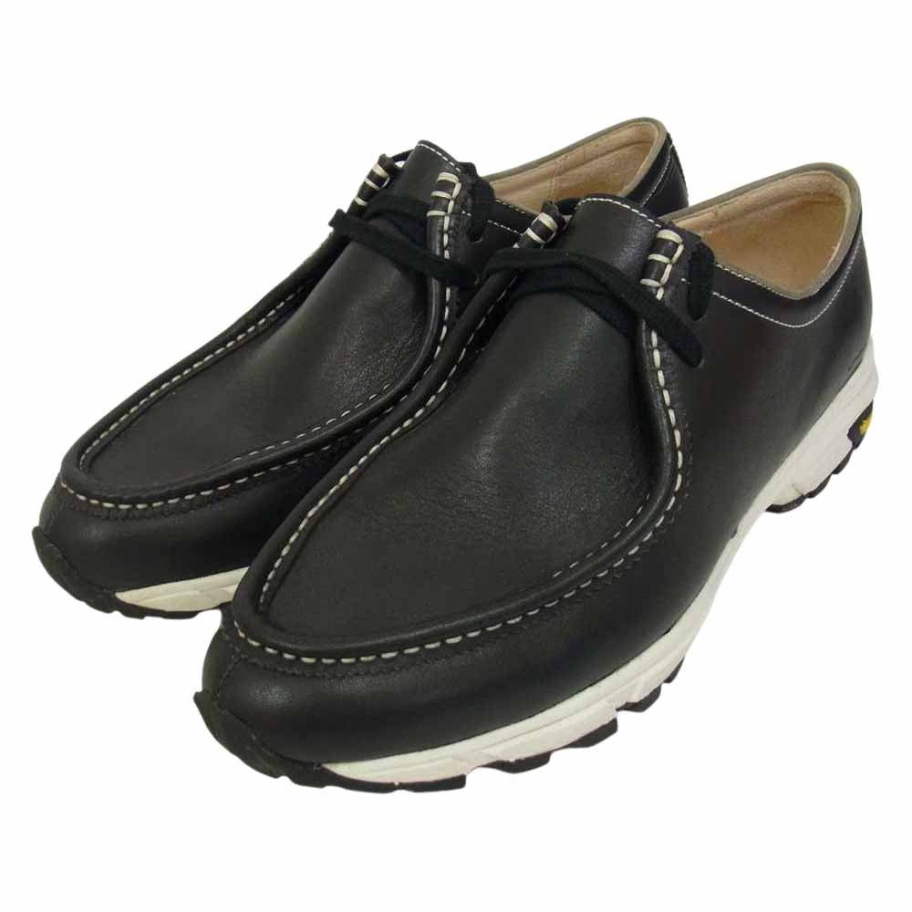 alfredoBANNISTER アルフレッドバニスター モカシン ビブラムソール レザー スニーカー ブラック系 41【中古】