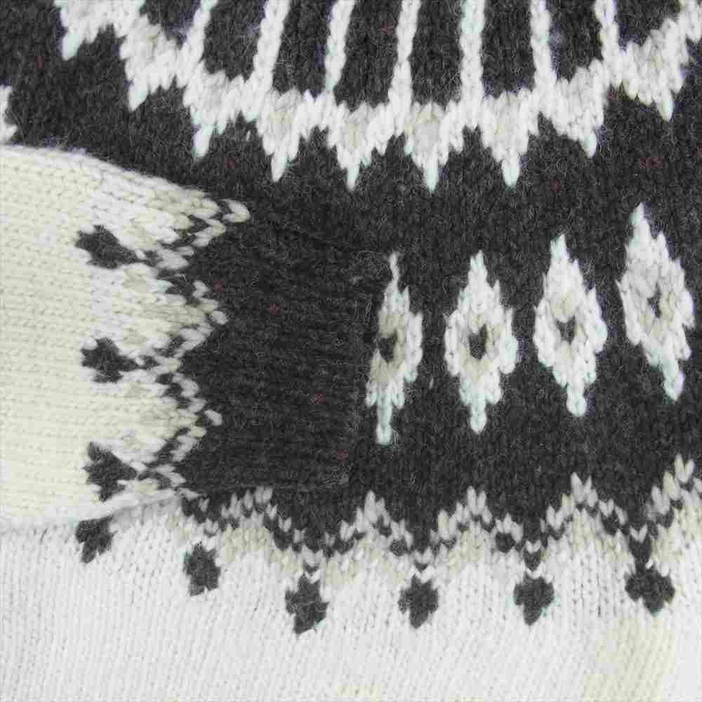 JUNYA WATANABE COMME des GARCONS MAN ジュンヤワタナベコムデギャルソンマン 21AW WH-N018 インターシャニット セーター ダークブラウン系 クリーム系 M【新古品】【未使用】【中古】