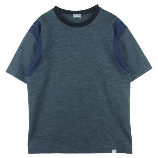 kolor カラー 16WBM-T06234S BEACON ビーコン 16AW 異素材切替 リブ クルーネック 半袖 Tシャツ グレー系 1【中古】