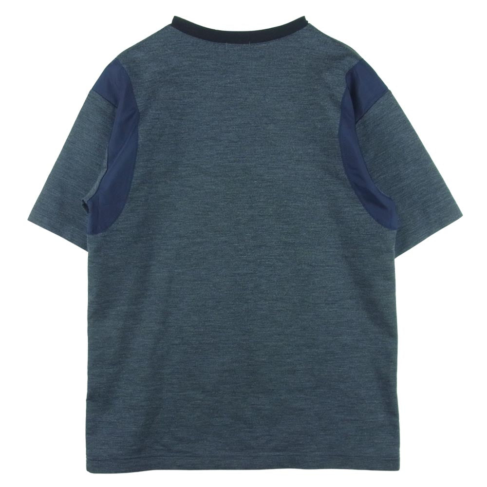 kolor カラー 16WBM-T06234S BEACON ビーコン 16AW 異素材切替 リブ クルーネック 半袖 Tシャツ グレー系 1【中古】
