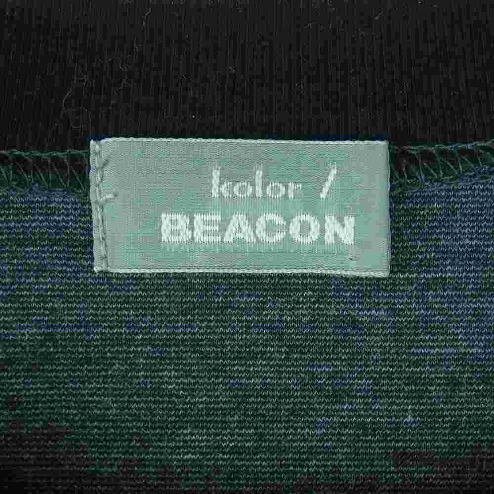 kolor カラー 16WBM-T06234S BEACON ビーコン 16AW 異素材切替 リブ クルーネック 半袖 Tシャツ グレー系 1【中古】